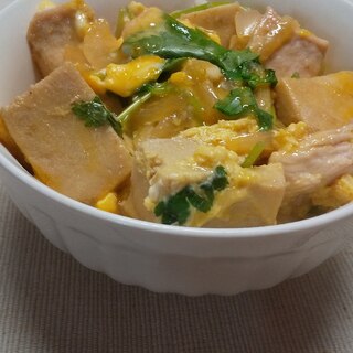 鶏むね肉のやわらか親子丼☆高野豆腐でかさまし～